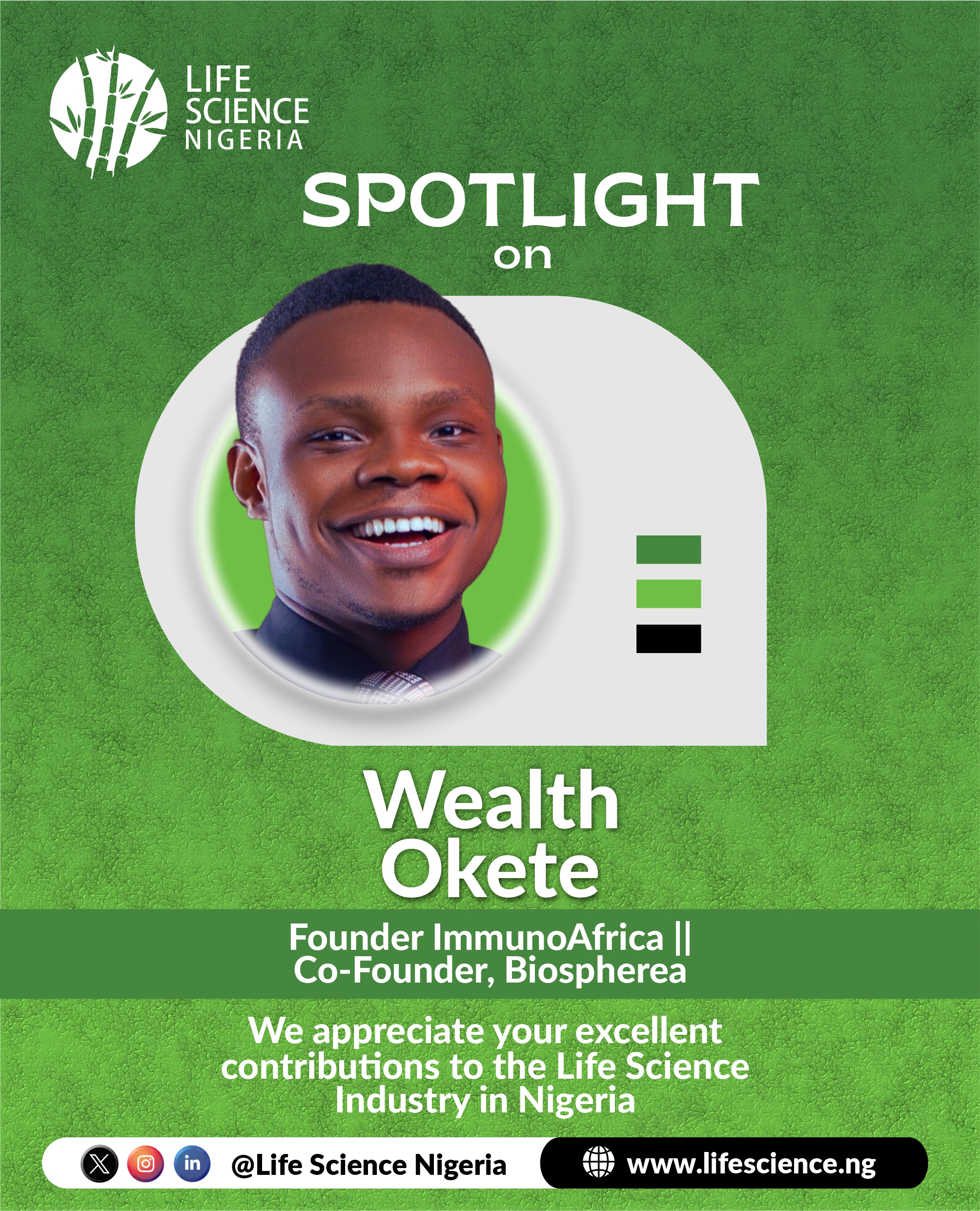 WEALTH OKETE | LIFE SCIENCE NIGERIA SPOTLIGHT.